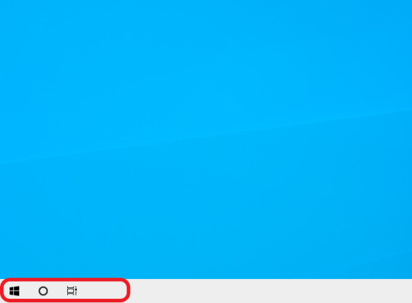 Windows10の検索ボックスを非表示にする方法3