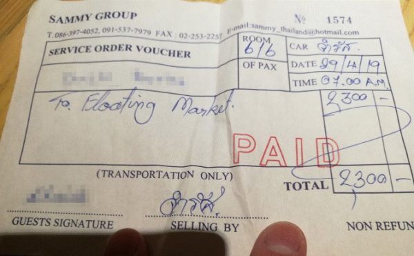 バンコクでタクシーを1日チャーターする方法・料金2